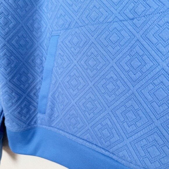 Tommy Bahama everyday active blue quilted mock neck pullover sweatshirt L - Picture 7 of 12